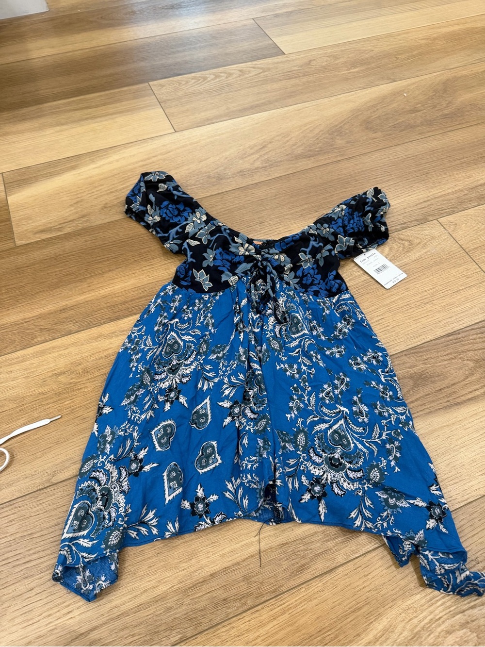 Free People Blue Floral Women's Top